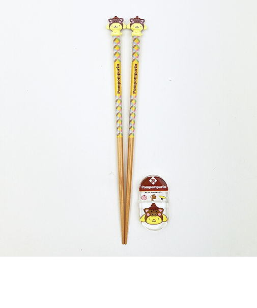 サンリオ ポムポムプリン 『亥』 マスコット付き 箸・箸置き 干支シリーズ Sanrio