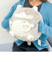 ねこ肯定感 はちわれのかつお コロコロハンドマフ ぬいぐるみ