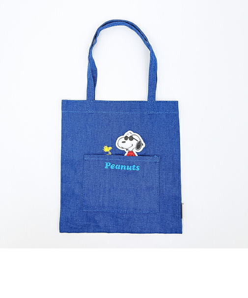 スヌーピー ジョークール＆ウッドストック ふっくらアップリケミニトートバッグ SNOOPY