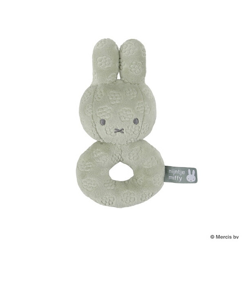 ミッフィー miffy x Little Dutch Flower ベビーラトル 抹茶グリーン ベビー 出産祝い