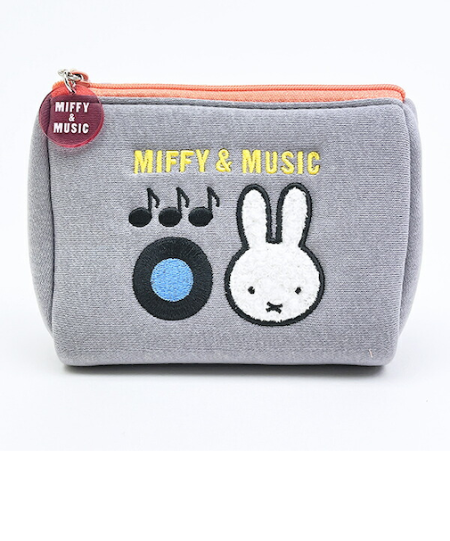 ミッフィー miffy ポーチ (グレー) MIFFY＆MUSICシリーズ