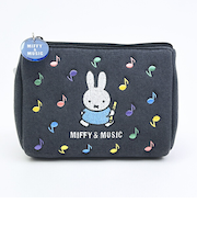 ミッフィー miffy ポーチ (ブラック) MIFFY&MUSICシリーズ