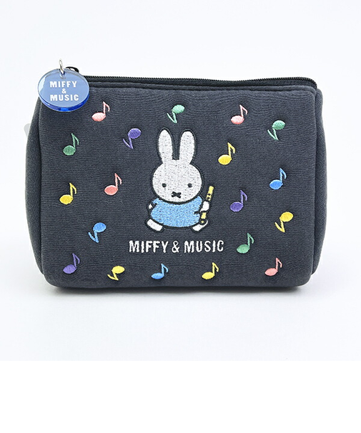 ミッフィー miffy ポーチ (ブラック) MIFFY＆MUSICシリーズ