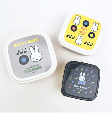 ミッフィー miffy ミュージック シールBOX（3コセット） ランチ 日本製 MIFFY＆MUSICシリーズ