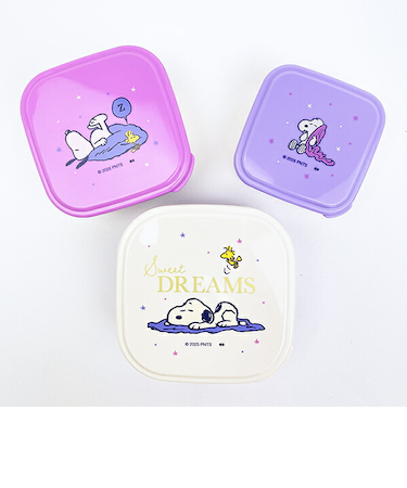 スヌーピー シールランチボックス3個セット 日本製 SNOOPY