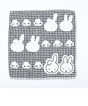 ミッフィー miffy ミニタオル ダーン ブラック ハンカチ 西川