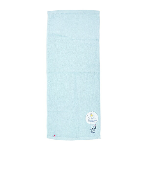 スヌーピー PEANUTS 75th かるわた フェイスタオル グリーン 今治 日本製 西川 SNOOPY