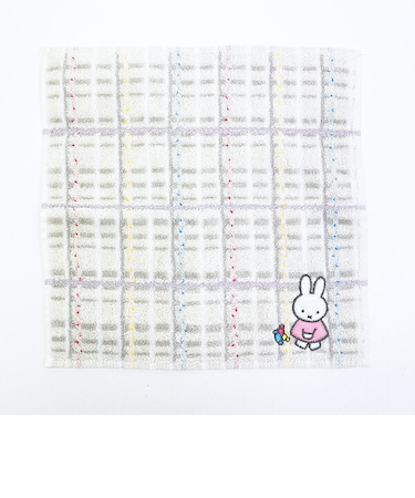 ミッフィー miffy ミニタオル きゃらめる柄 アイボリー ハンカチ 西川