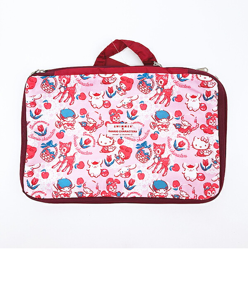 サンリオキャラクターズ × SWIMMER(スイマー) 圧縮トラベルポーチ (ピンク) 旅行 Sanrio