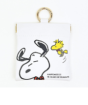 スヌーピー Dancing カナビラ付きバネケース PEANUTS 75th SNOOPY