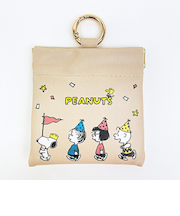 スヌーピー Celebrate カナビラ付きバネケース PEANUTS 75th SNOOPY