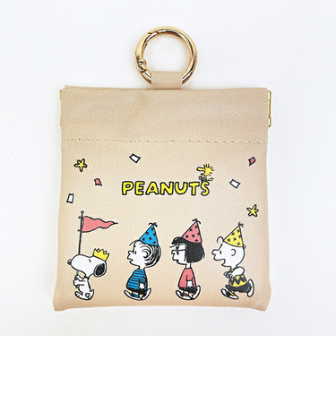 スヌーピー Celebrate カナビラ付きバネケース PEANUTS 75th SNOOPY