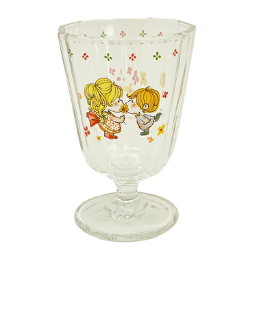 水森亜土 カップル 脚付きグラス  コップ 日本製