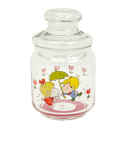 水森亜土 あいあい傘 ガラスキャニスター 日本製