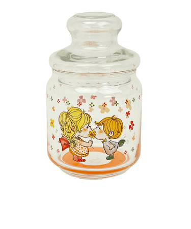 水森亜土 カップル ガラスキャニスター 日本製