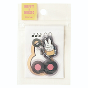 ミッフィー miffy フレークシール (イエロー) 文具 MIFFY&MUSICシリーズ