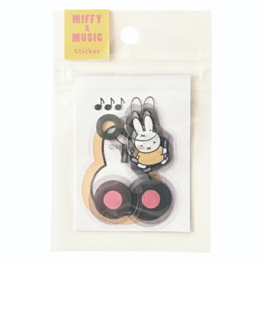 ミッフィー miffy フレークシール (イエロー) 文具 MIFFY＆MUSICシリーズ