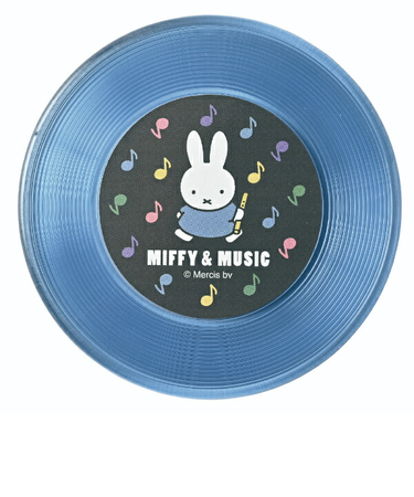 ミッフィー miffy レコード型ミラー (グレー) 鏡 MIFFY＆MUSICシリーズ