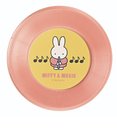 ミッフィー miffy レコード型ミラー (ピンク) 鏡 MIFFY&MUSICシリーズ