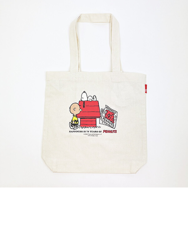スヌーピー トートバッグ トール アイボリー PEANUTS 75th ROOTOTE ルートート SNOOPY
