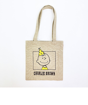 スヌーピー チャーリーブラウン ミニトートバッグ ベージュ PEANUTS 75th ROOTOTE SNOOPY