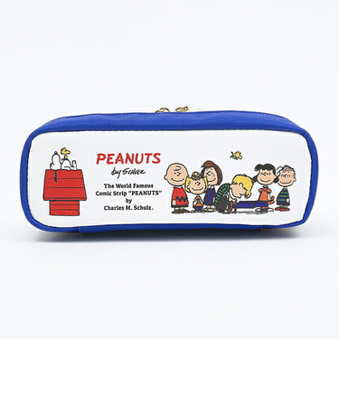 スヌーピー ボックスペンポーチ 白 PEANUTS 75th SNOOPY