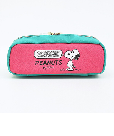 スヌーピー ボックスペンポーチ ピンク PEANUTS 75th SNOOPY