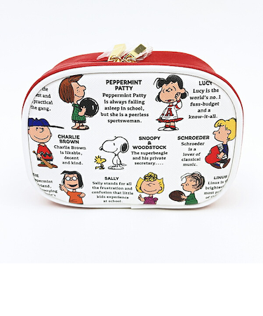 スヌーピー ラウンドポーチ 白 PEANUTS 75th SNOOPY