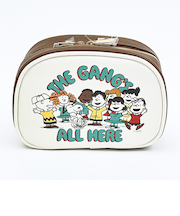 スヌーピー ラウンドポーチ ベージュ PEANUTS 75th SNOOPY