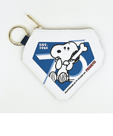 スヌーピー ダイヤモンドポーチ (ブルー) PEANUTS 75th SNOOPY