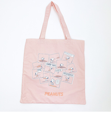 スヌーピー トートバッグ (ピンク) コミックトラベルシリーズ SNOOPY