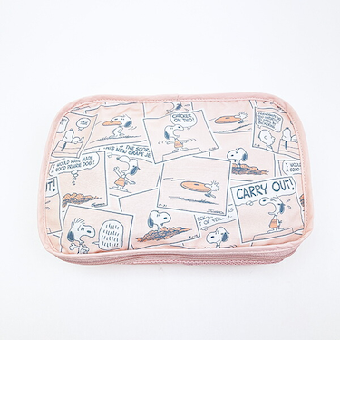 スヌーピー トラベル収納ポーチ(S) (ピンク) コミックトラベルシリーズ SNOOPY