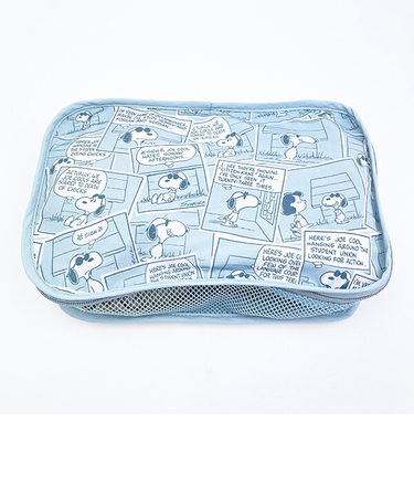 スヌーピー トラベル収納ポーチ(S) (ブルー) コミックトラベルシリーズ SNOOPY