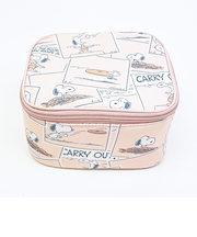 スヌーピー たためるボックスポーチ (ピンク) コミックトラベルシリーズ SNOOPY