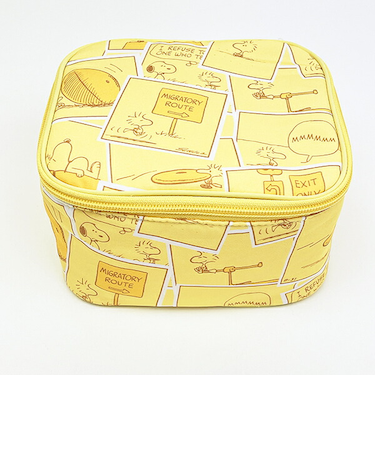 スヌーピー たためるボックスポーチ (イエロー) コミックトラベルシリーズ SNOOPY