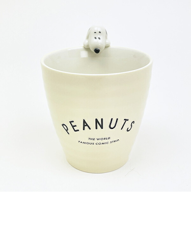 スヌーピー フィギュア付湯のみ (アイボリー) コップ SNOOPY