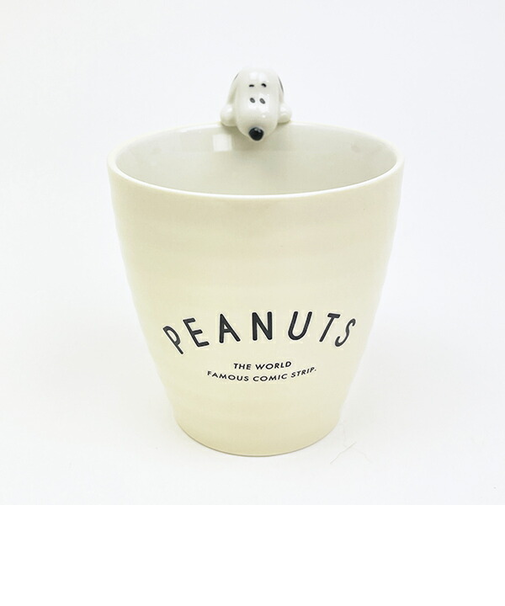 スヌーピー フィギュア付湯のみ (アイボリー) コップ SNOOPY