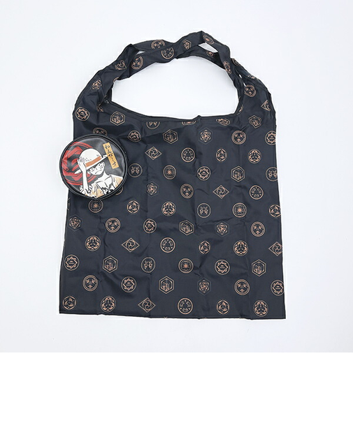 ワンピース ONE PIECE ポーチ付きエコバッグ ブラック