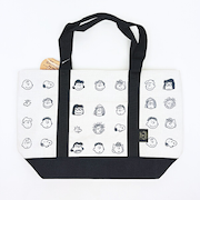 スヌーピー 麻風保冷トートショッピングバッグ ランチ PEANUTS 75th Anniversary SNOOPY