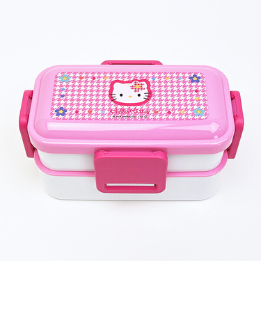 サンリオ ハローキティ 抗菌2段ふわっと弁当箱 ランチ カオハナシリーズ 日本製 Sanrio