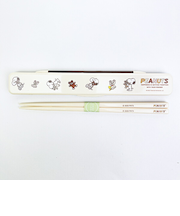 スヌーピー &ベア 音の鳴らない箸・箸箱セット(箸18cm) ランチ 日本製 SNOOPY