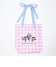 パワーパフガールズ ギンガムチェックトートバッグ ピンク パワパフ