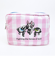 パワーパフガールズ ギンガムチェックポーチ ピンク パワパフ