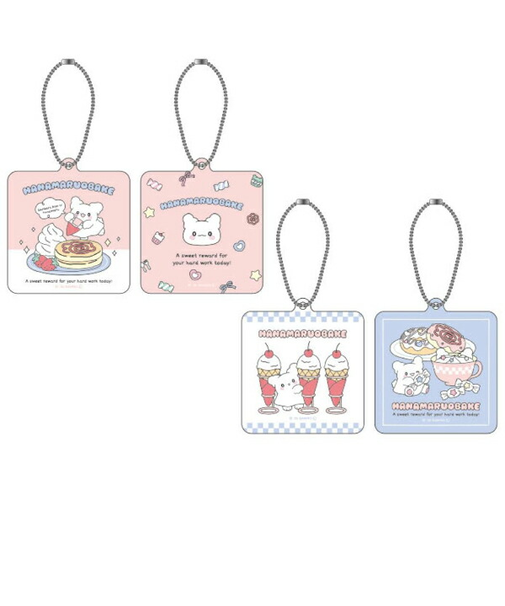 サンリオ はなまるおばけ トレーディングスクエアアクキー4種 コンプリートBOX 日本製 Sanrio