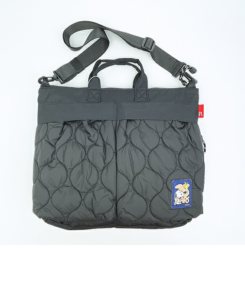 スヌーピー A4ワイド2WAYショルダーバッグ ブラック PEANUTS 75th ROOTOTE ルートート SNOOPY