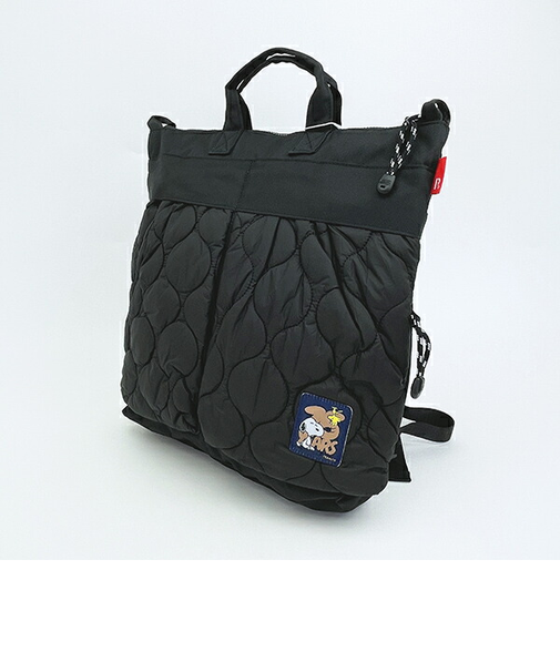 スヌーピー 2WAYトートバッグ ブラック PEANUTS 75th ROOTOTE ルートート SNOOPY