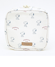 スヌーピー たっぷりメイクポーチ アイボリー Dusky paletteシリーズ SNOOPY