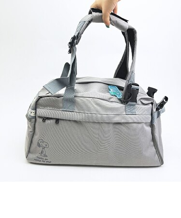 スヌーピー ボストンリュック (ライトグレー) バッグ トラベル SNOOPY