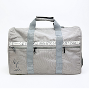 スヌーピー ボストンバッグ (ライトグレー) トラベル SNOOPY