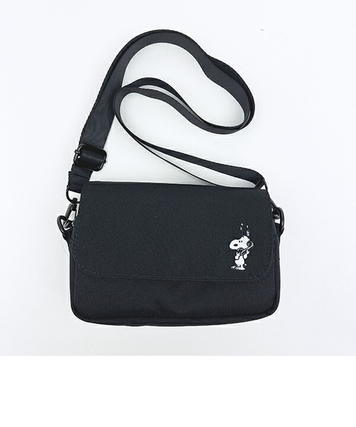 スヌーピー カメラショルダーバッグ (ブラック) トラベル SNOOPY